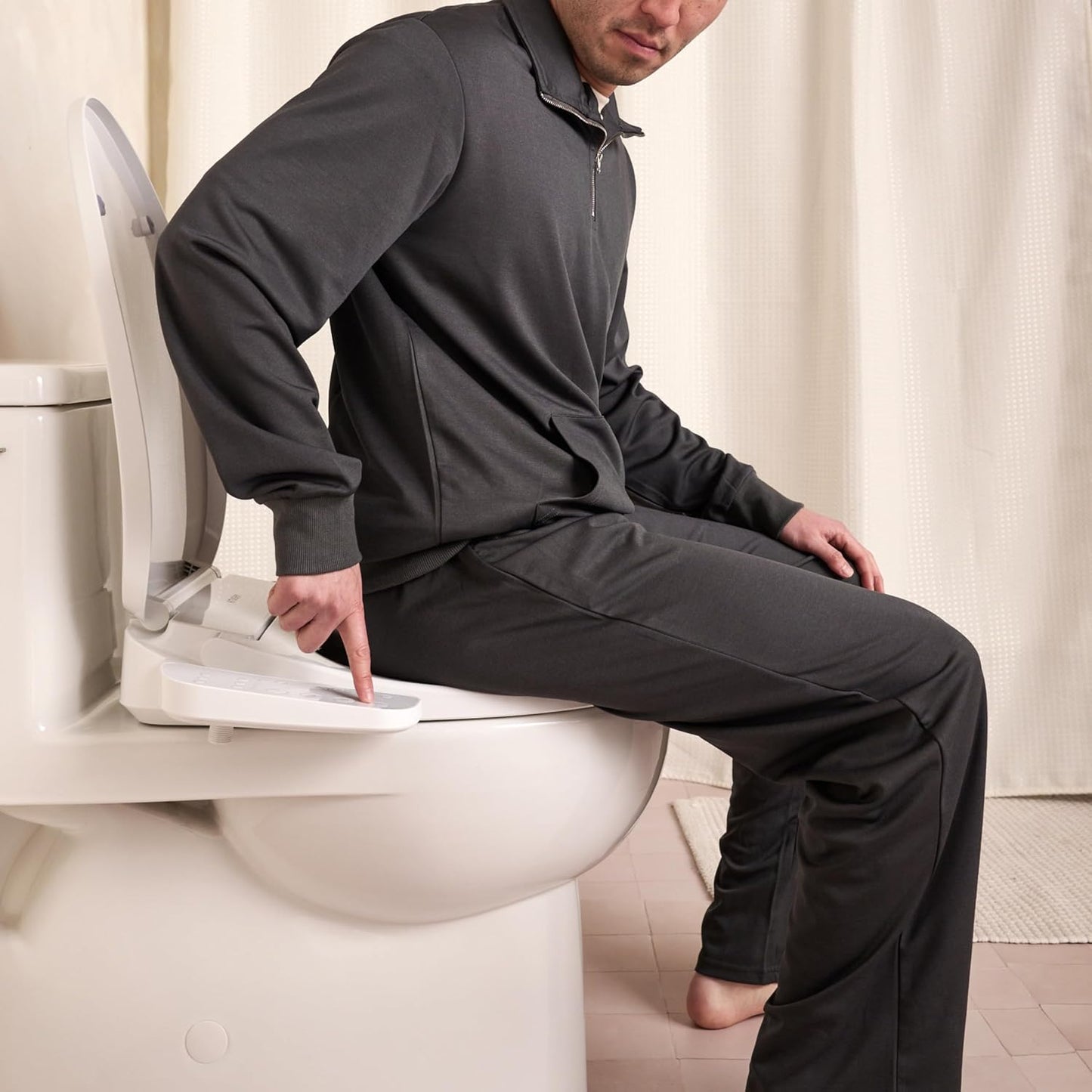 Electronic Bidet Heated Toilet Seat, Warm Water, Air Dryer, Soft Close Lid and Seat & Night Light, Elongated