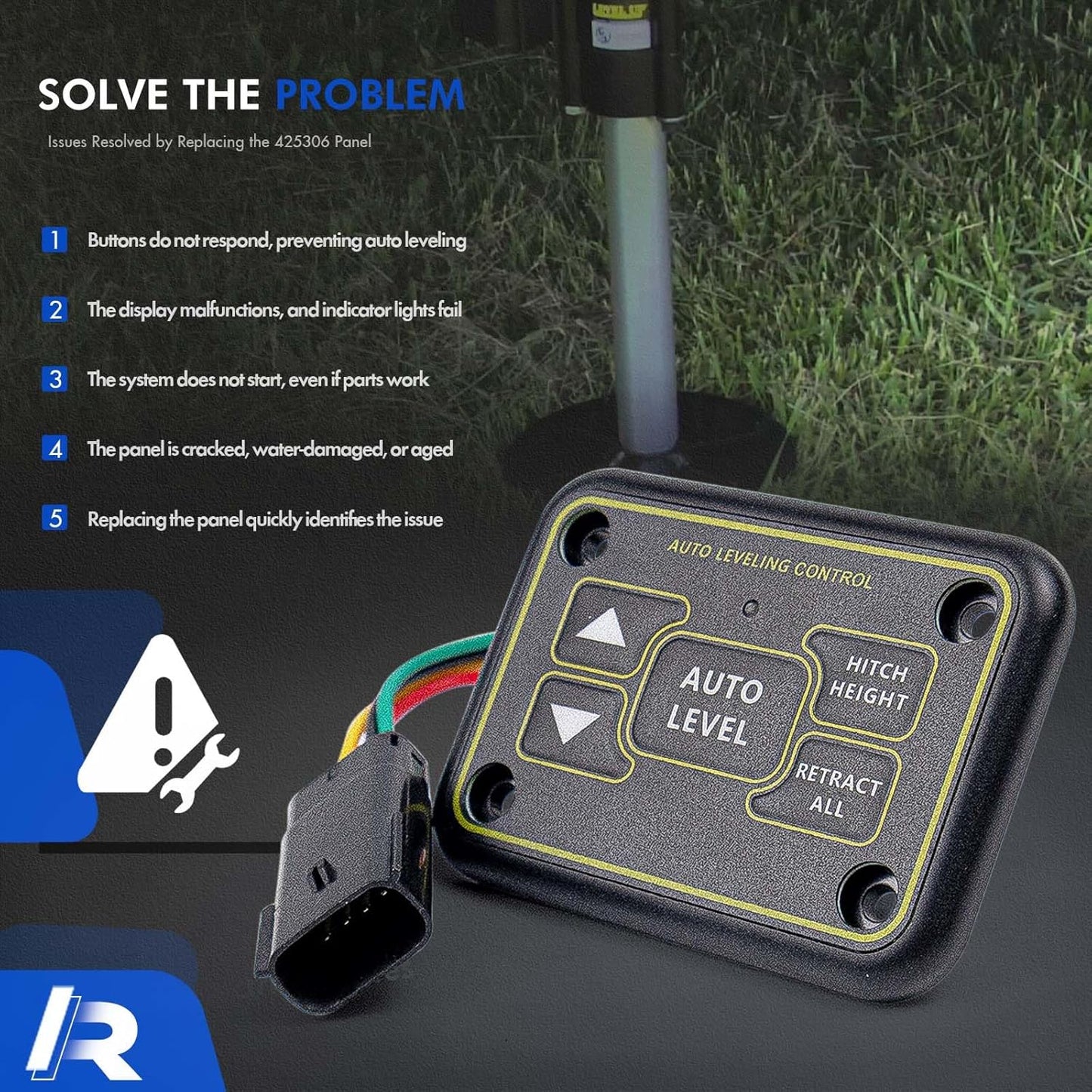 Quick Level Touch Panel Assembly w/RV Auto Leveling Fit for Ground Control, Level-Up Hydraulic Leveling System