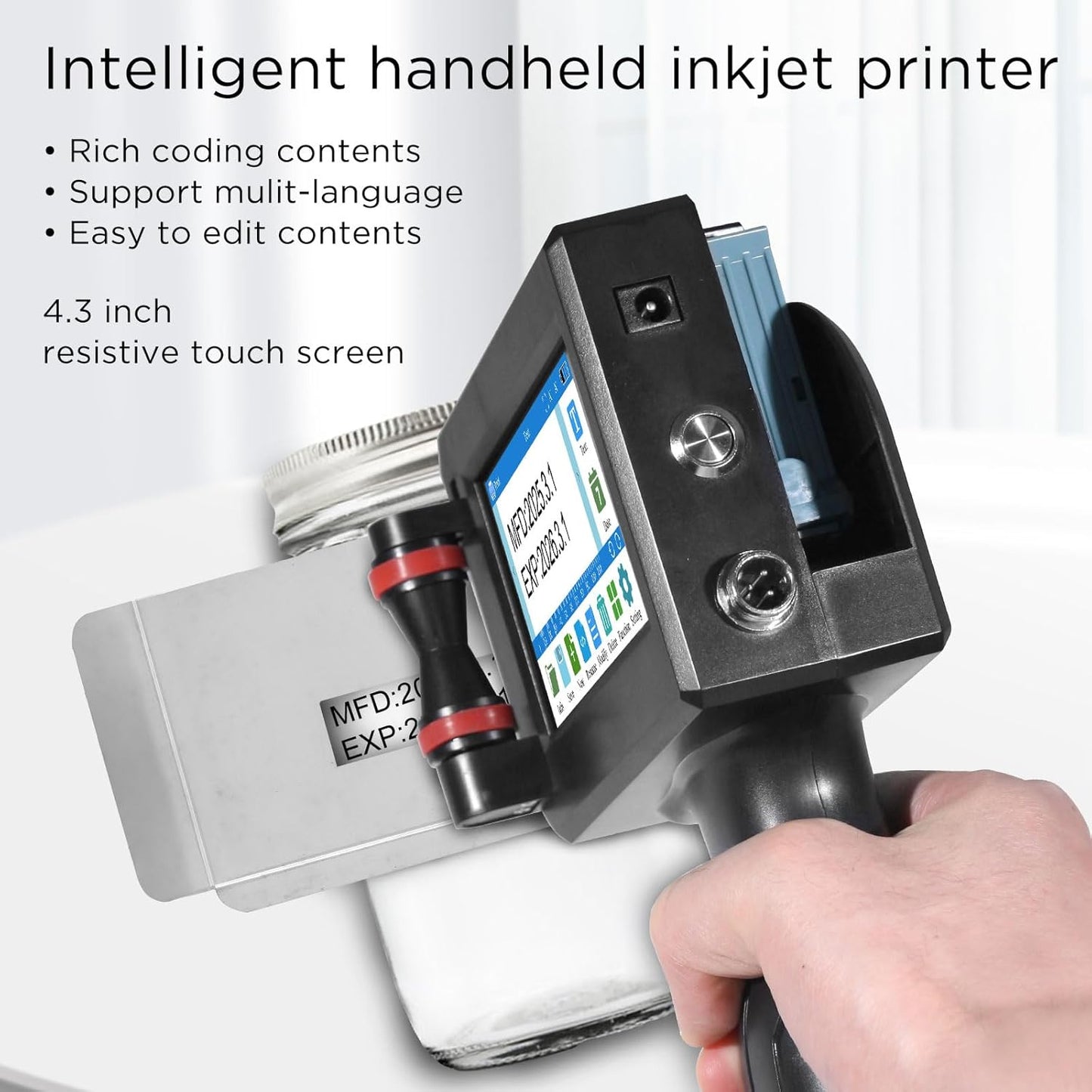 42ml Quick-Drying Ink Cartridge, Portable Ink Jet Coding Machine for Text/Date/Batch Number/QR Code/Barcode/Logo