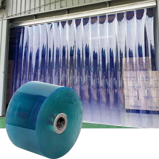 PVC Strip Door Curtains, 164ft Length 7.1in Width Plastic Door Curtain Waterproof Vinyl Roll Tailorable Strip Curtain