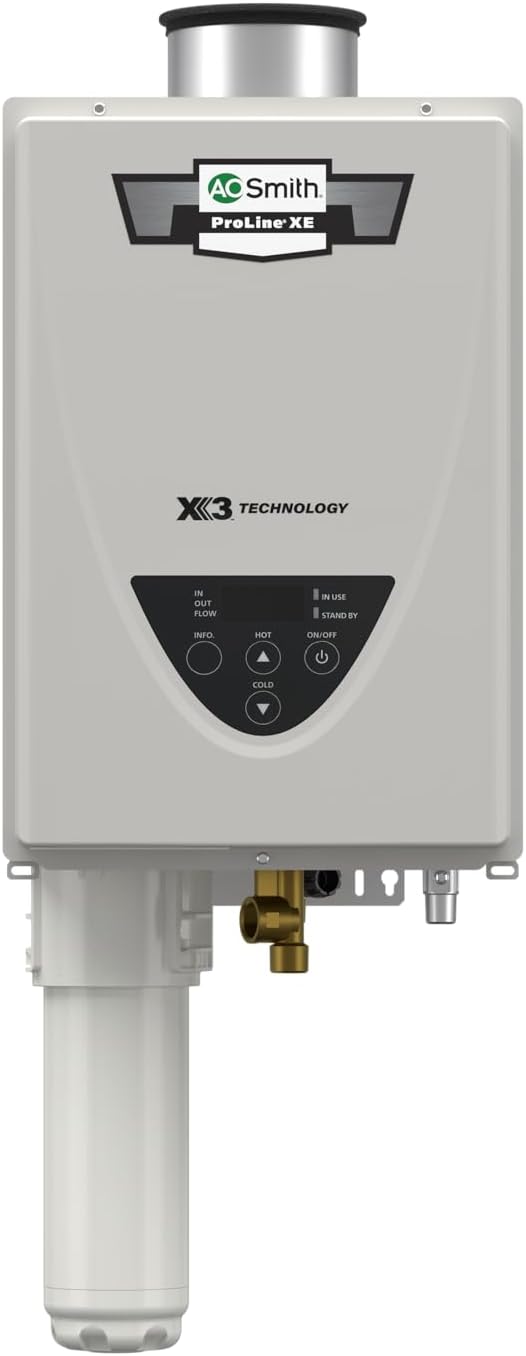 Tankless Water Heater Gas, On Demand Hot Water, 8 GPM, Non-Condensing Natural Gas w/ X3 Scale Prevention Tech
