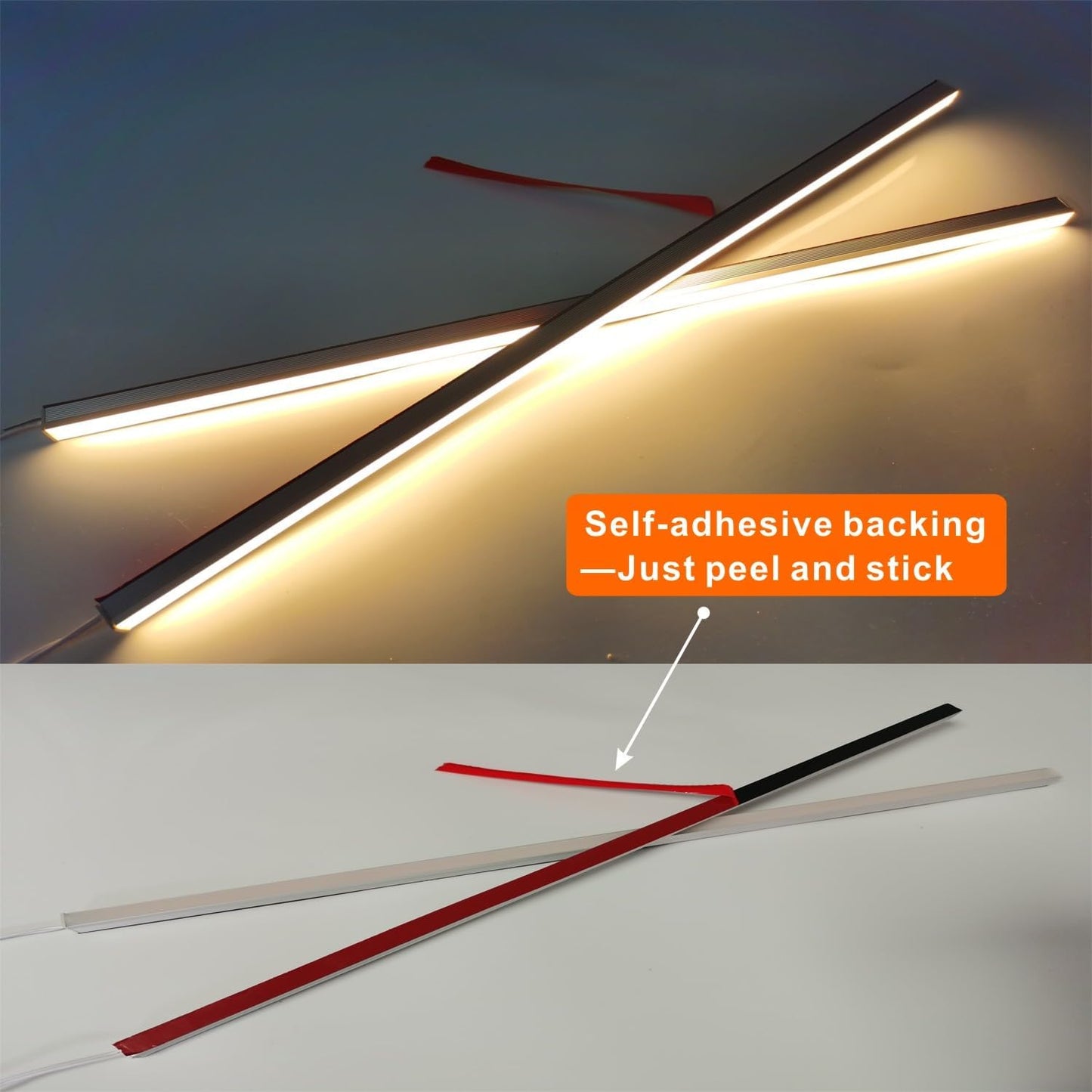 LED Recessed Lighting for Acoustic WallPanel, 6 Pcs of 3000K Dimmable, w/ Touch Sensor  (2*40'.2*24'.2*16')