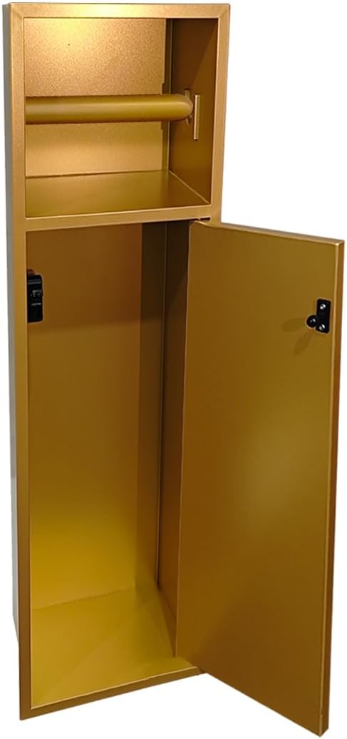 Recessed Toilet Paper Holder, in Wall 25' X 7', 304 Stainless Steel Recessed Tissue Paper Roll Rack Dispenser