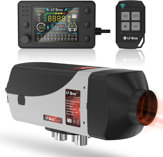2KW Diesel Heater, 12V Parking Air Heater w/ Timer, LCD Display Remote Control for Sedan, Small Truck, Pickup