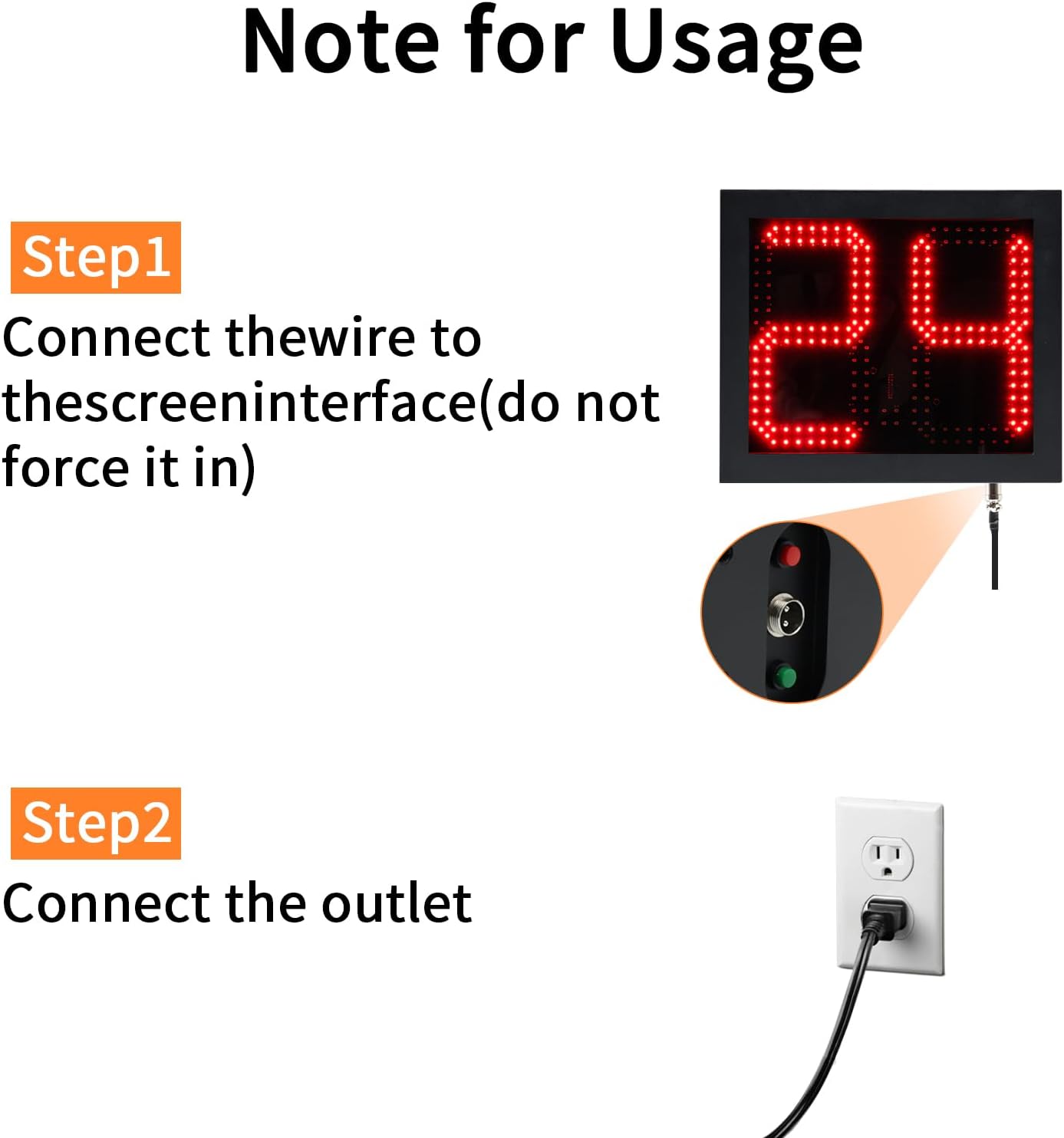 2 Units Basketball Timer Shot Clock & Controller,14/24 Seconds Countdown Timer, Portable Shot Clock with Buzzer