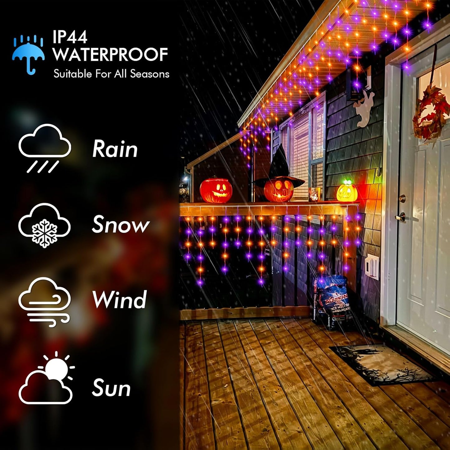Icicle Lights for Outside, 66' 504 LEDs Lights Connectable w/ App & Remote Control, Music Sync, Timer, Waterproof