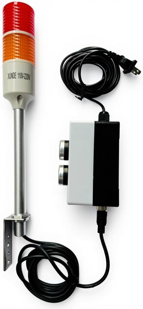 LED Tower Lights, 2 Stack Super Bright Red/Yellow Signal Lamp, ON/Off Switch Industrial Adapter,16 ft Extension
