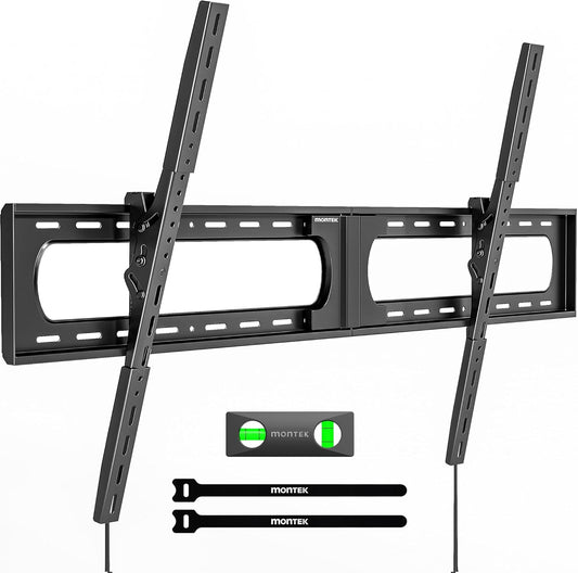 Heavy Duty Tilting TV Wall Mount for 37'-140' Extra Large Flat & Curved TVs up to 300lbs, Slim Low Profile Bracket