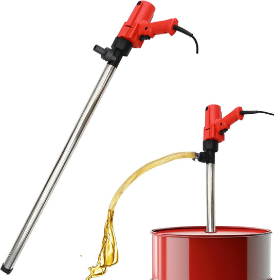 1980W Electric Fuel Transfer Barrel Pump, 110V 11000RPM, for 55Gallon, 36' Stainless Steel Tube and 6.6' Steel Wire Hose
