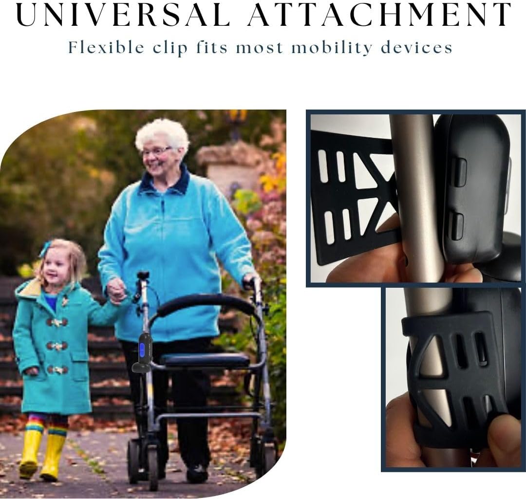 Smart Light for Mobility Devices, Automatic LED Pathway Light w/ Apple Find My Integration, for Canes & Walkers