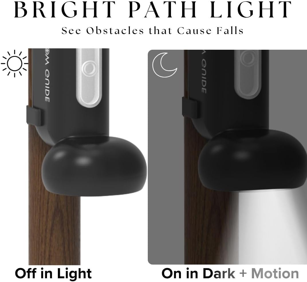 Smart Light for Mobility Devices, Automatic LED Pathway Light w/ Apple Find My Integration, for Canes & Walkers
