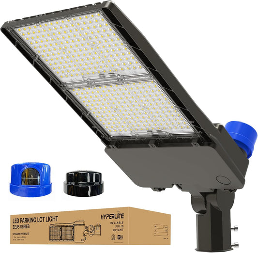 LED Parking Lot Lights Outdoor - 400W 60000lm UL, 5000K Slip Fitter Mount LED Pole Light