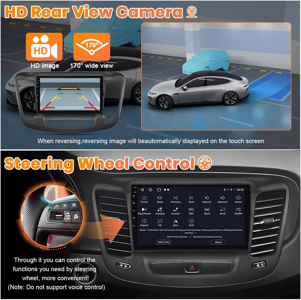 Car Radio Stereo for Chrysler 200 200C 2015- 2017, 9' Touchscreen Radio with Wireless CarPlay & Android