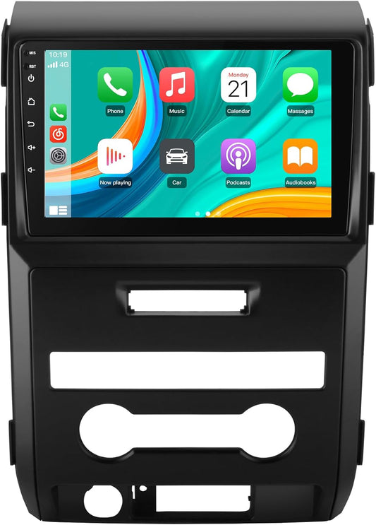 Car Stereo for Ford F150 F-150 2009-2012, with Wireless CarPlay Android Auto, 9' Touch Screen, [2GB+32GB]