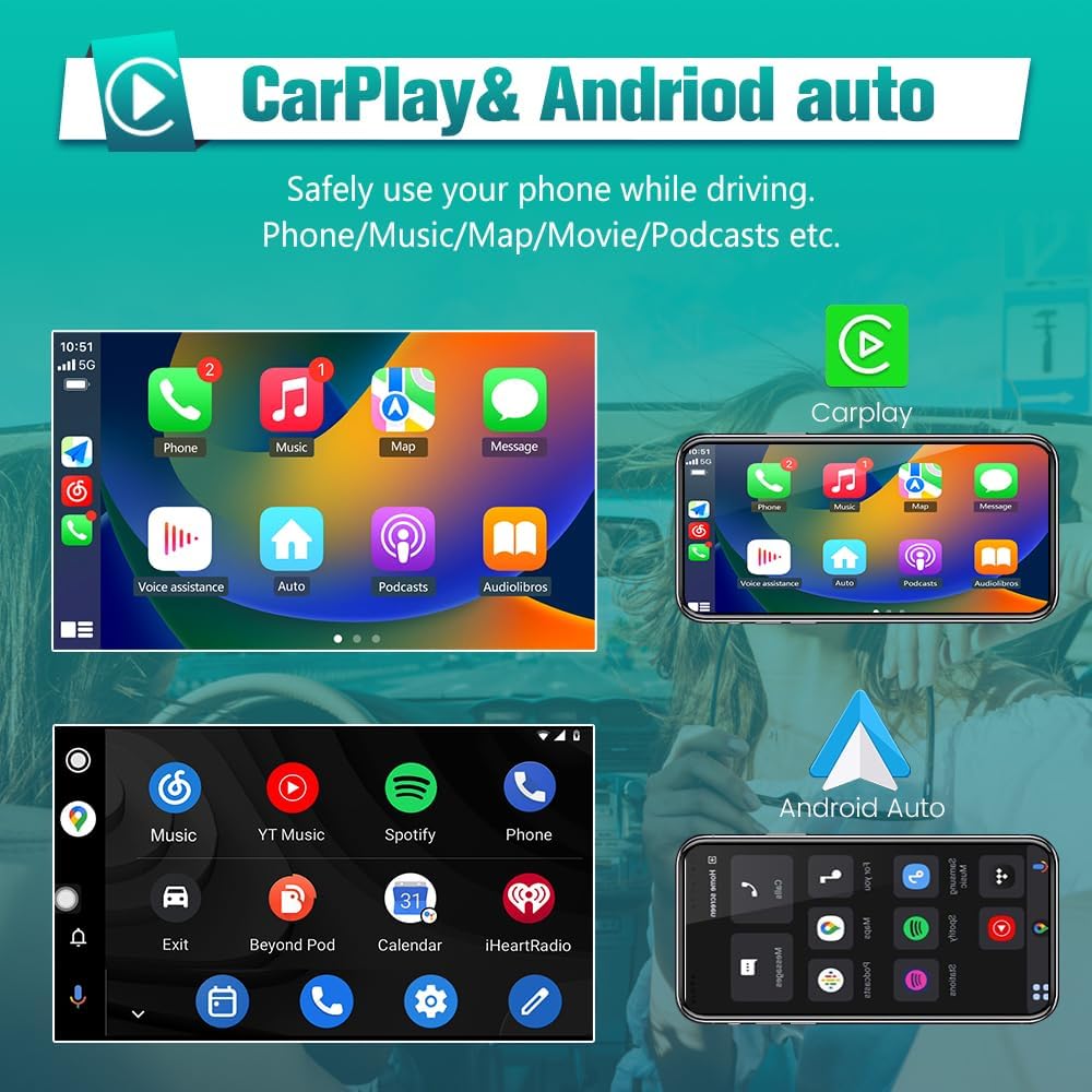 Car Stereo for Ford F150 F-150 2009-2012, with Wireless CarPlay Android Auto, 9' Touch Screen, [2GB+32GB]