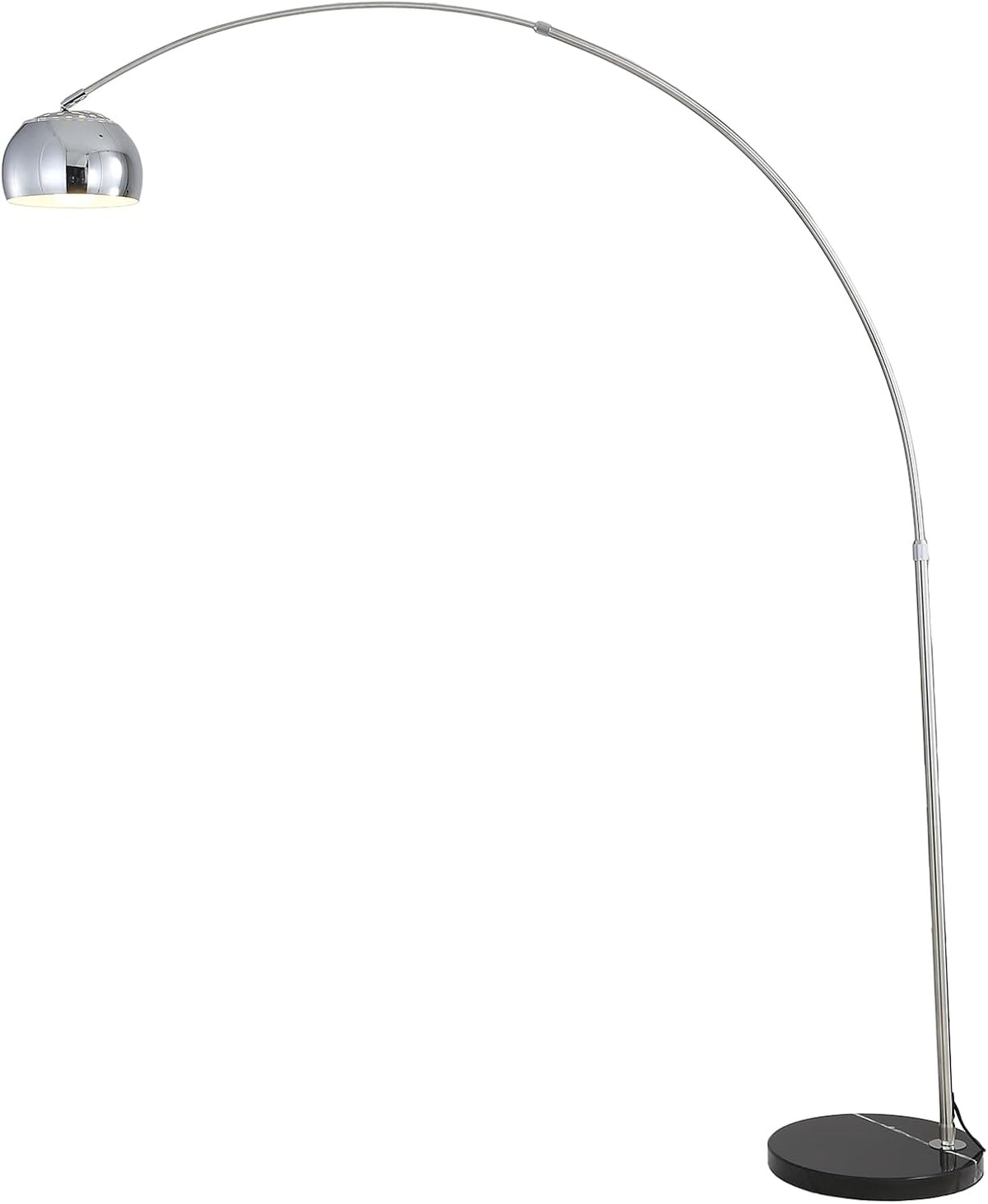 Floor Lamps for Living Room,80" Arc Floor Lamp,with Dimmer Adjustable Brightness,Modern Floor Lamp for Bedroom,Dining Rooms,Office,Corner Lamp with Chrome Bell Shaped Lampshade
