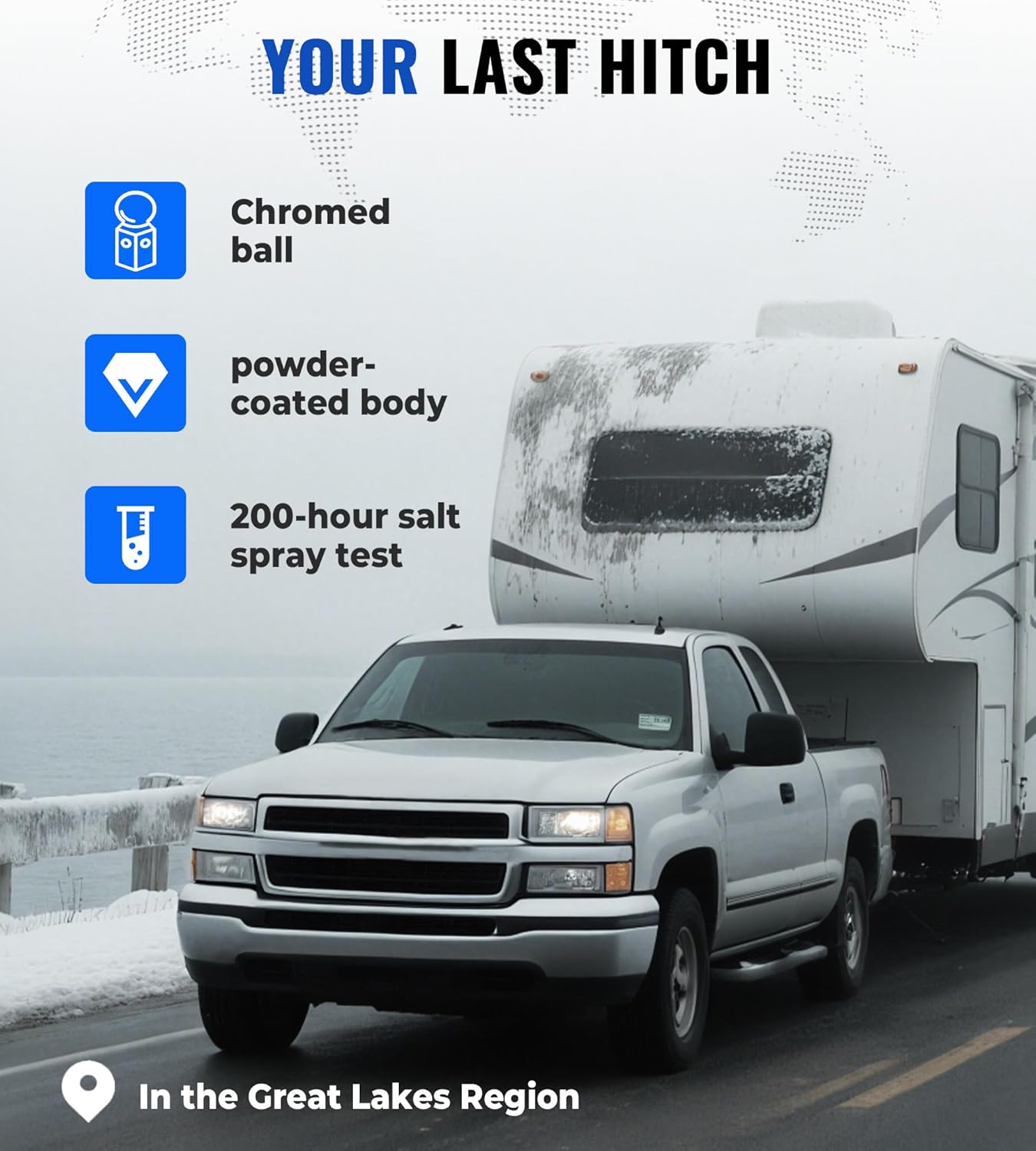 Heavy-Duty Gooseneck Hitch Fit for 2023-2025 Ford F250 & F350 and Ford F450 with Factory Installed Bed,  30k lbs GTW