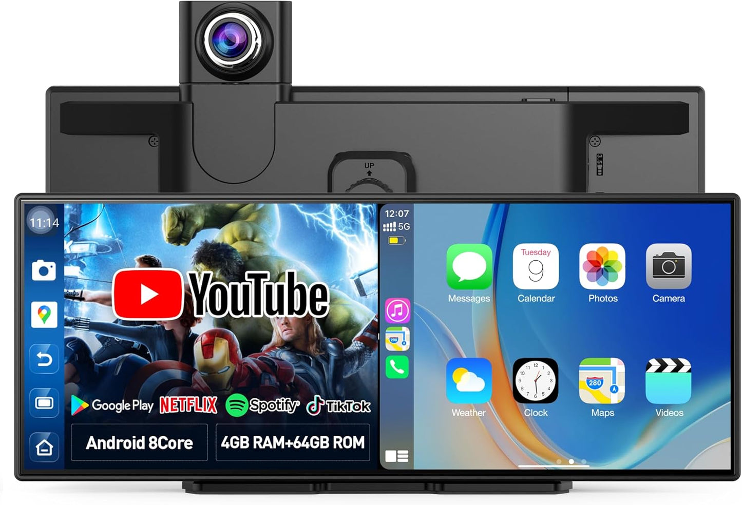 10.25' QLED Carplay Screen for Car Android 8Core 4G+64G Apple CarPlay & Android Auto