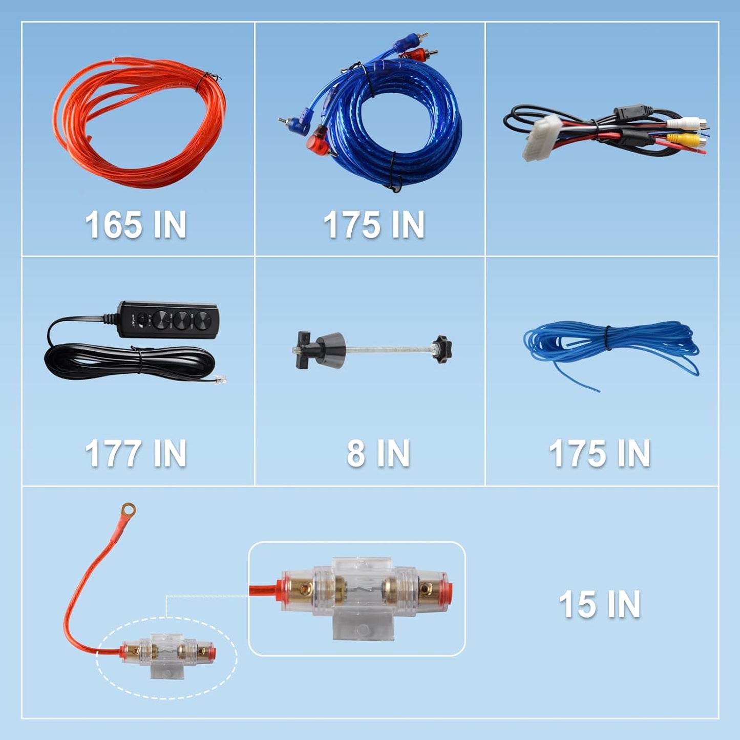 800W Powered 12' Car Subwoofer, Anti-Theft Spare Tire Design, Deep Bass, Easy Install and Remote Bass Knob