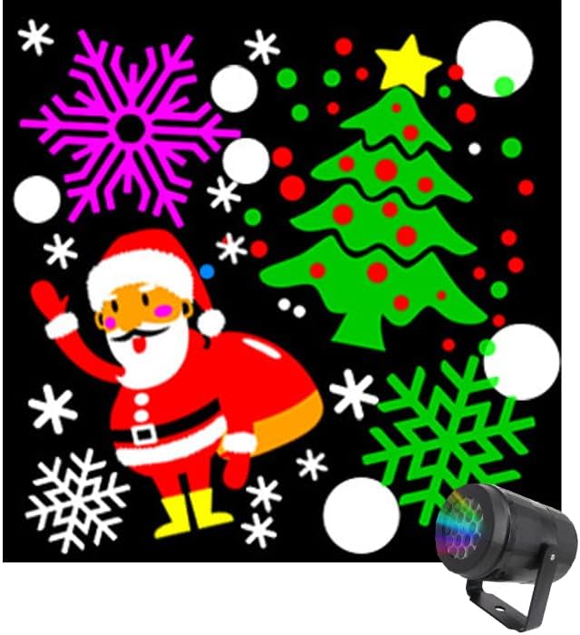 Christmas Projection LED Christmas Rotating Projector, USB Powered