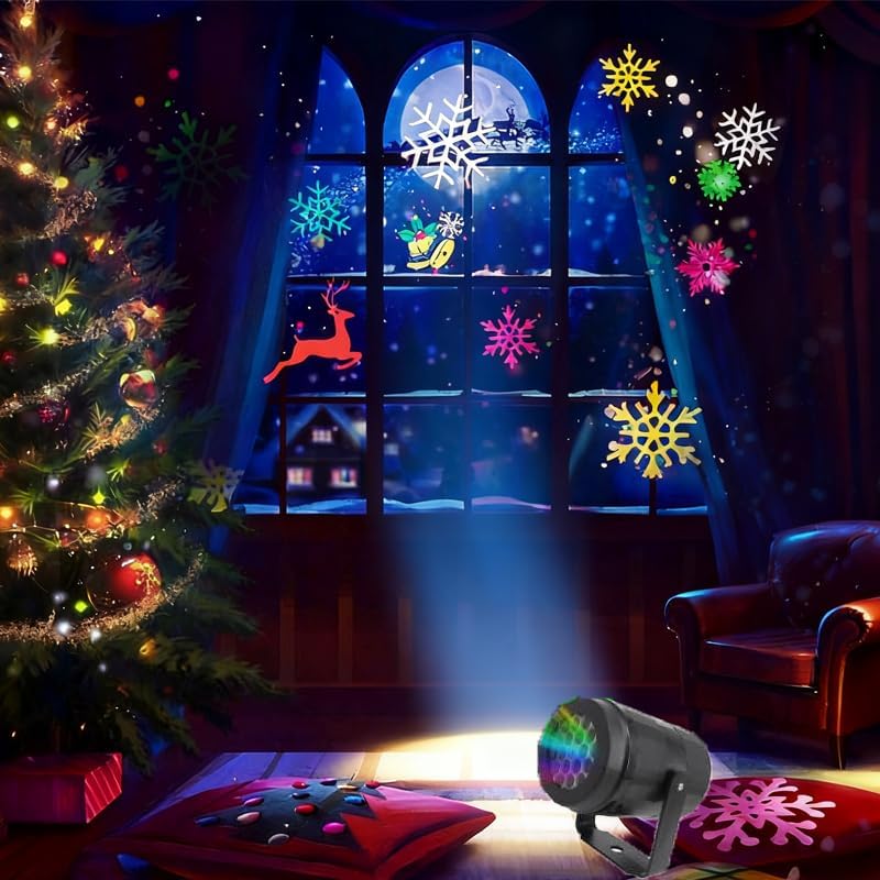 Christmas Projection LED Christmas Rotating Projector, USB Powered
