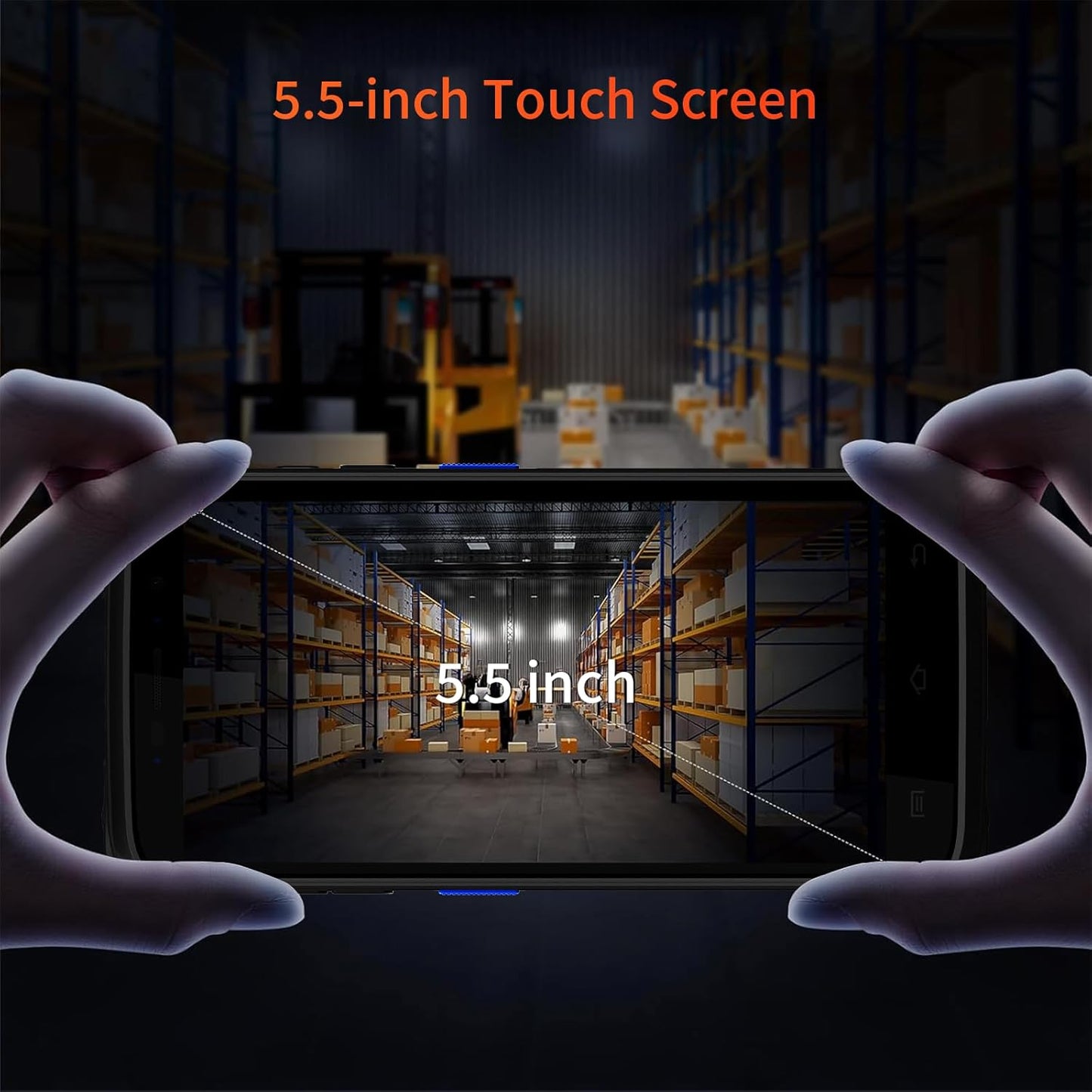 Android 12 Barcode Scanner, 5.5 inch Touchscreen Mobile Computer, WiFi 5, 4G LTE, 64GB+6GB, G47 PDA