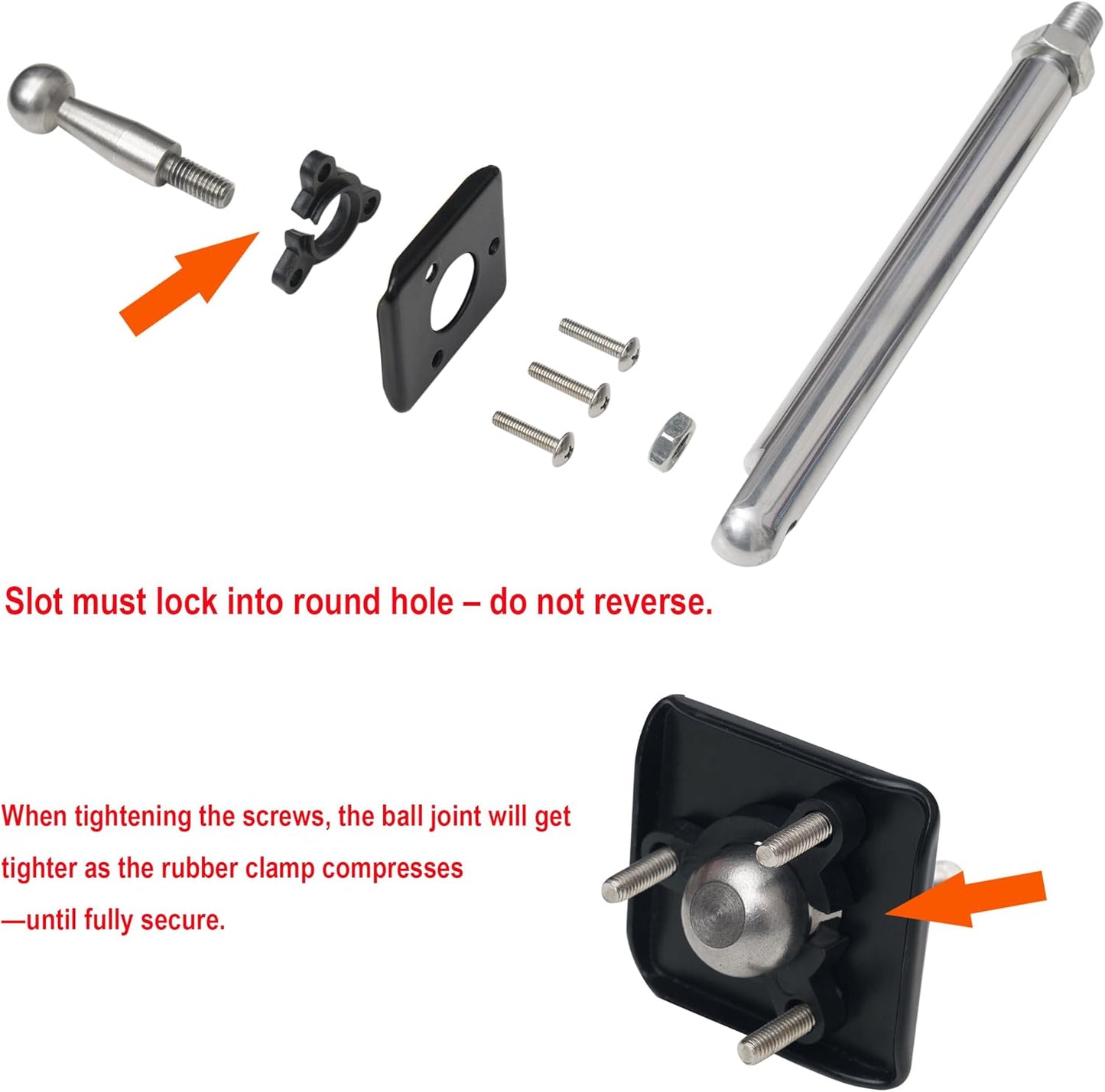 Boat Rear View Mirror Chrome for Wake Towers, Tournament Size 7x13' Convex, Anti-Vibration, Universal Fit