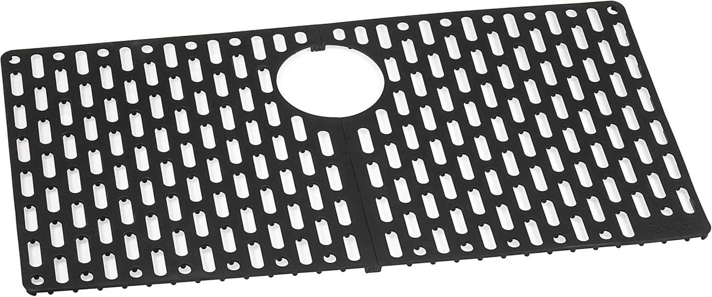 Granite Composite Quartz Undermount Single Bowl Kitchen Sink 27 x 18 inch, Midnight Black