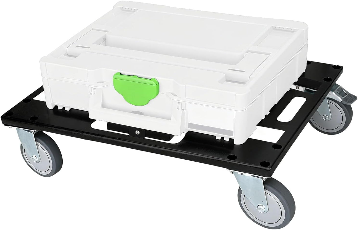 Metal Tool Box Cart for Festool with 4 Rollers, Black Organizer Cart for Festool for Easy Transport