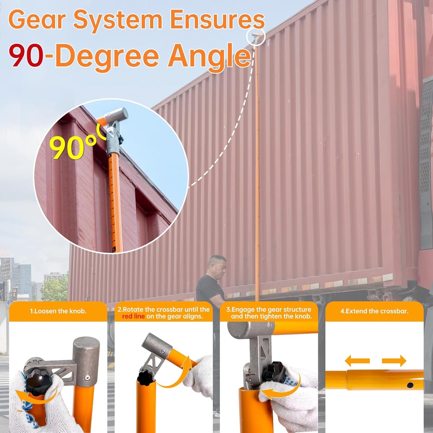 20ft Load Height Measuring Stick, Fiberglass Truck Height Stick with Carrying Bag