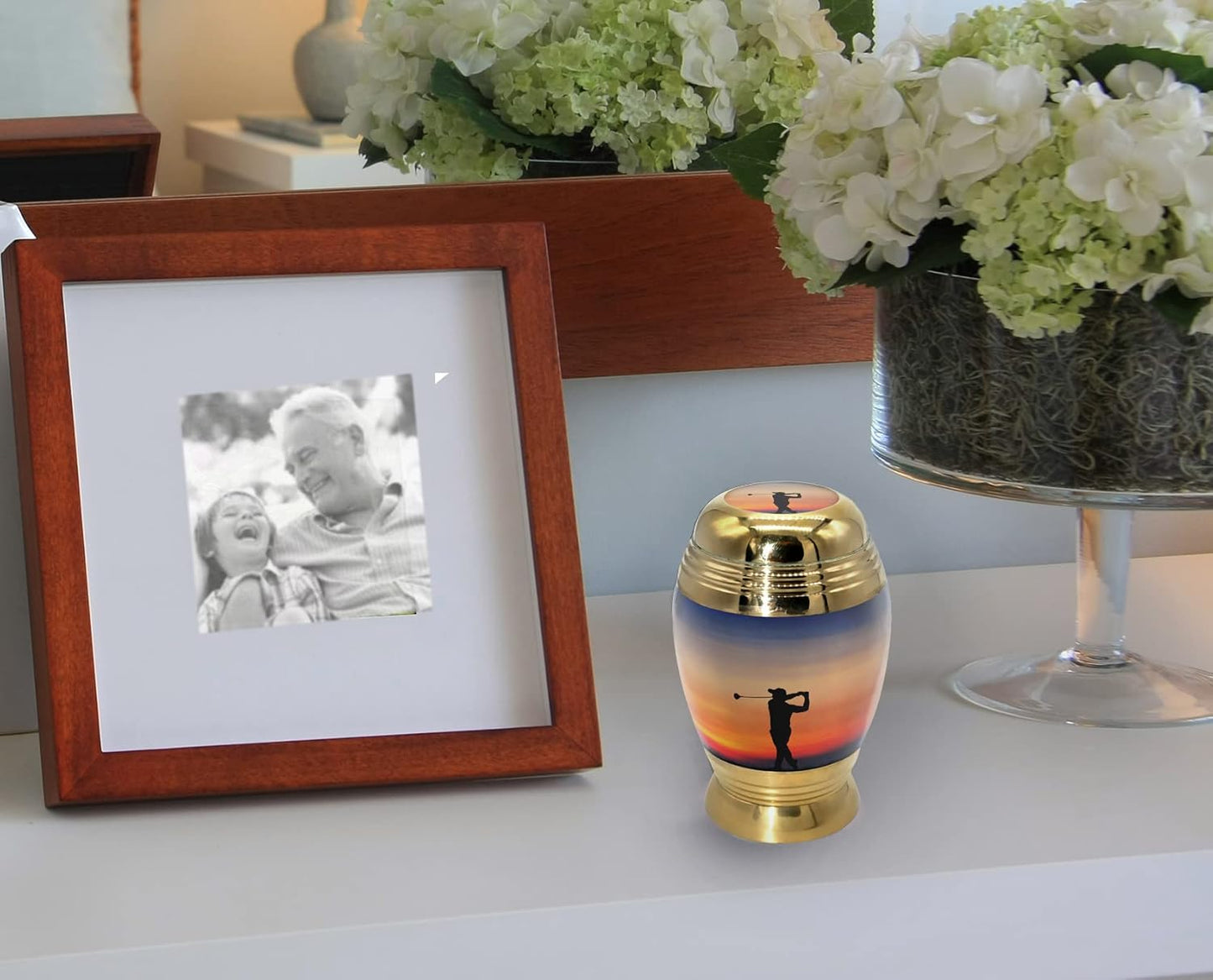 Gone Golfing Keepsake Urns for Human Ashes with Velvet Gift Box, Small Urn, Small Keepsake Urn, Set of 4