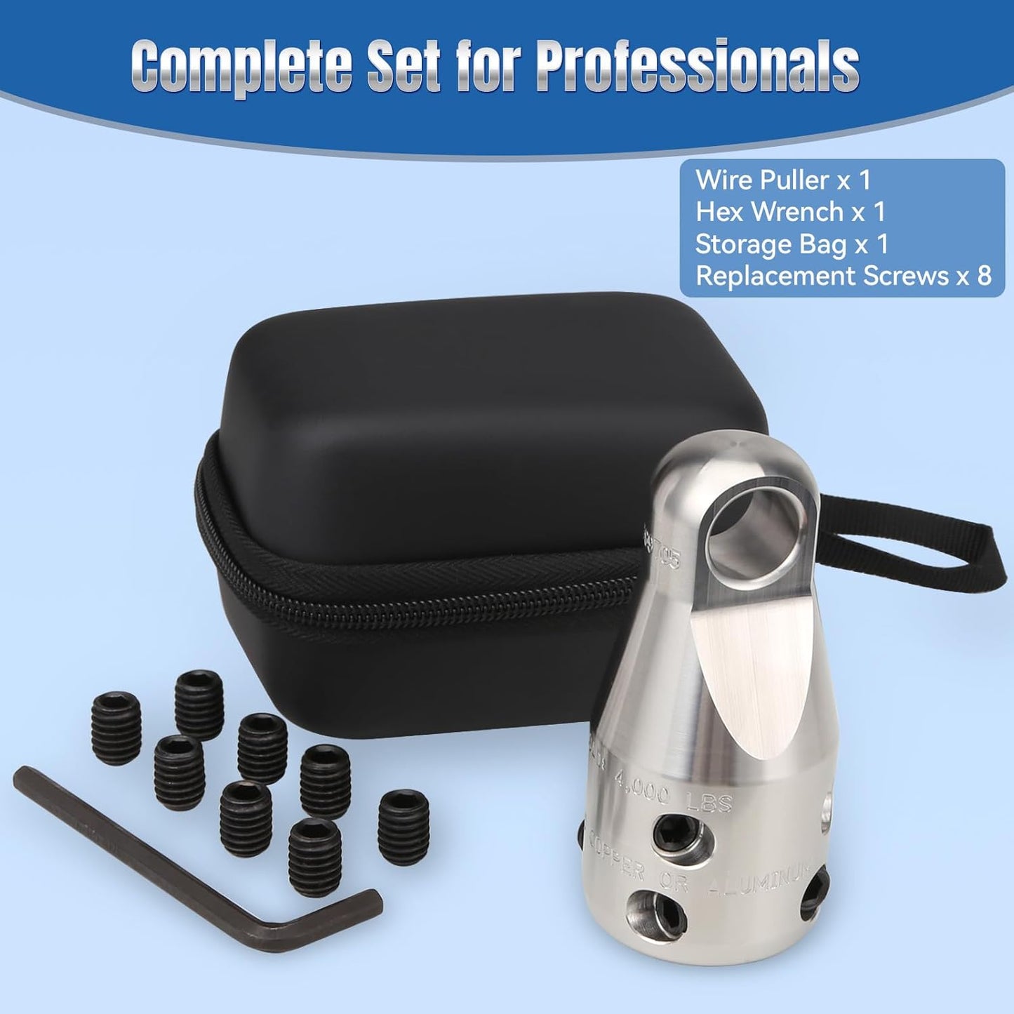 Wire Pulling Grip, 69705 Jr, w/ 4000 lbs Max Pull Strength,for 2/0 to 4/0 Copper or Aluminum Wires