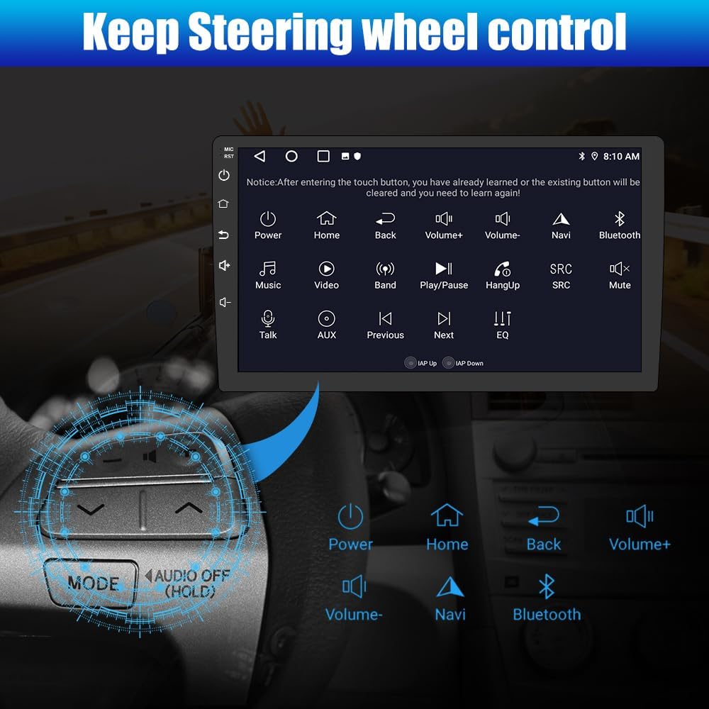 Android 13 Car Radio Stereo for Toyota Camry 2006-2011 Wireless CarPlay Android Auto 2G+32G