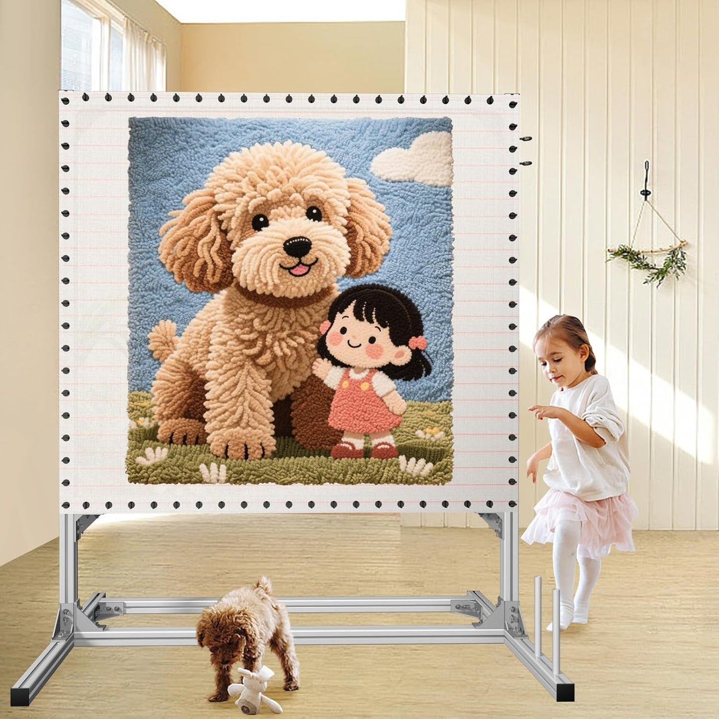 Aluminum Metal Tufting Frame Kit for Rug Making, A Safer Tufting Cloth Stand for Tufting Beginners and Lovers, 70'