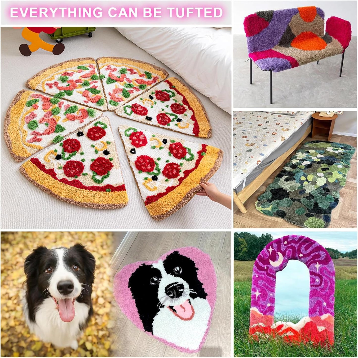 Aluminum Metal Tufting Frame Kit for Rug Making, A Safer Tufting Cloth Stand for Tufting Beginners and Lovers, 70'