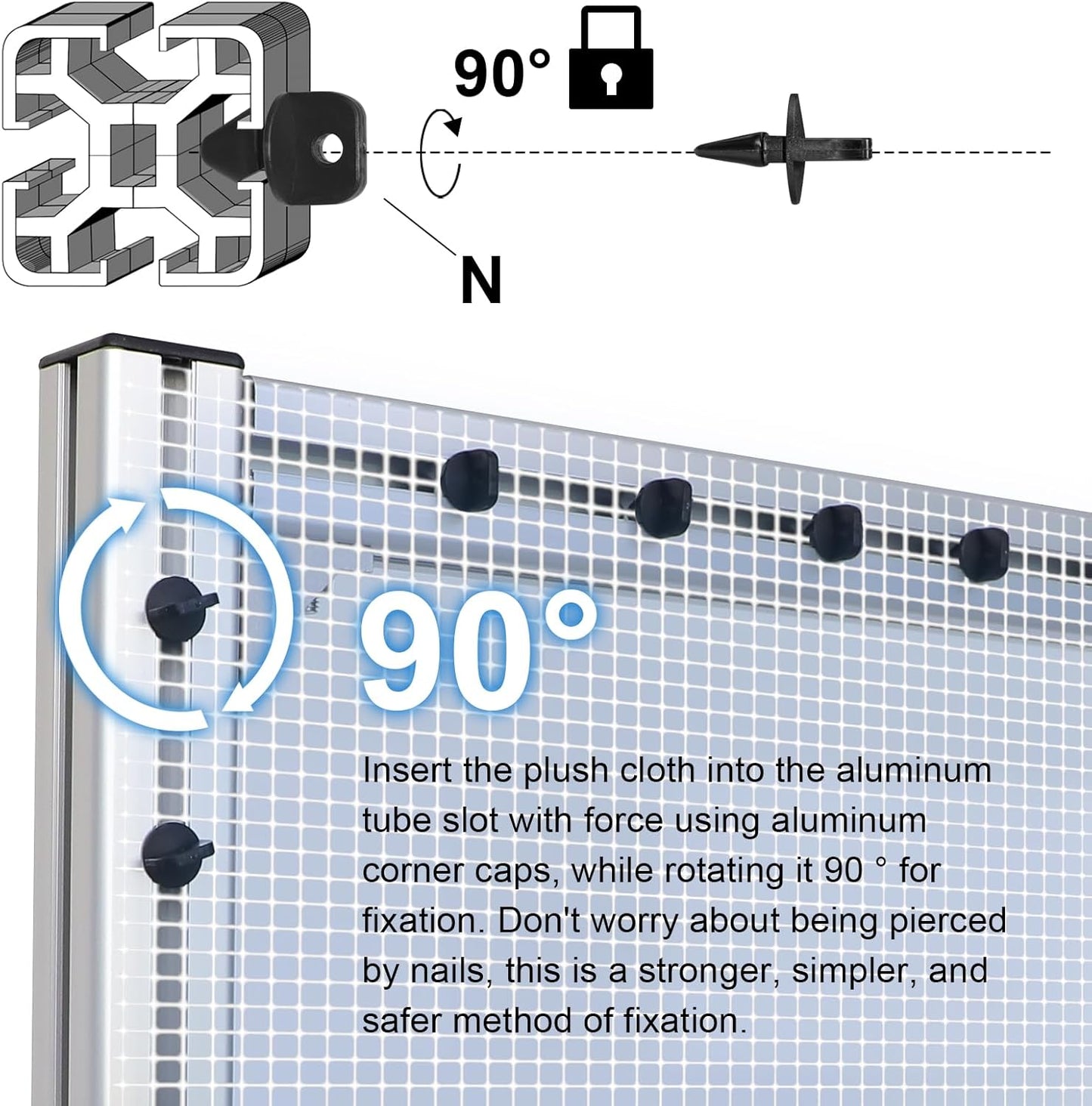 Aluminum Metal Tufting Frame Kit for Rug Making, A Safer Tufting Cloth Stand for Tufting Beginners and Lovers, 70'