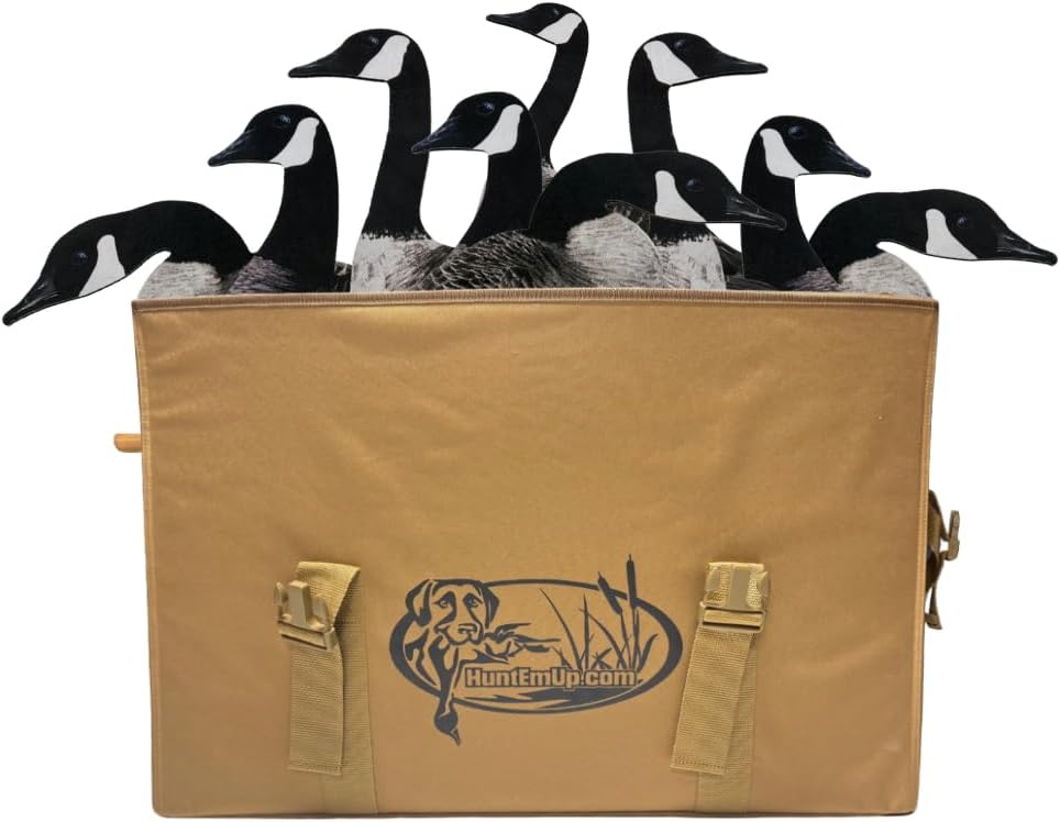 12 Pack Fully Flocked Canada Goose Hunting Decoys with 3 Realistic Poses, Pro-Flocked Silhouette