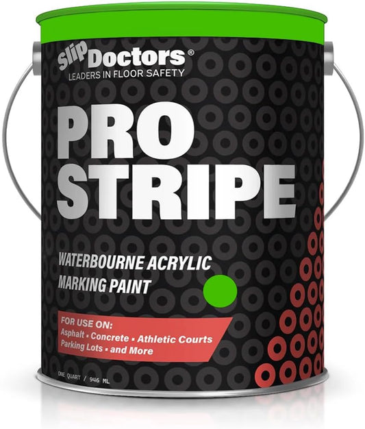 Pro Stripe Line Marking Paint, Neon Green Court, Parking Lots & Surface Restoration, (EV Green, 1 Gallon)