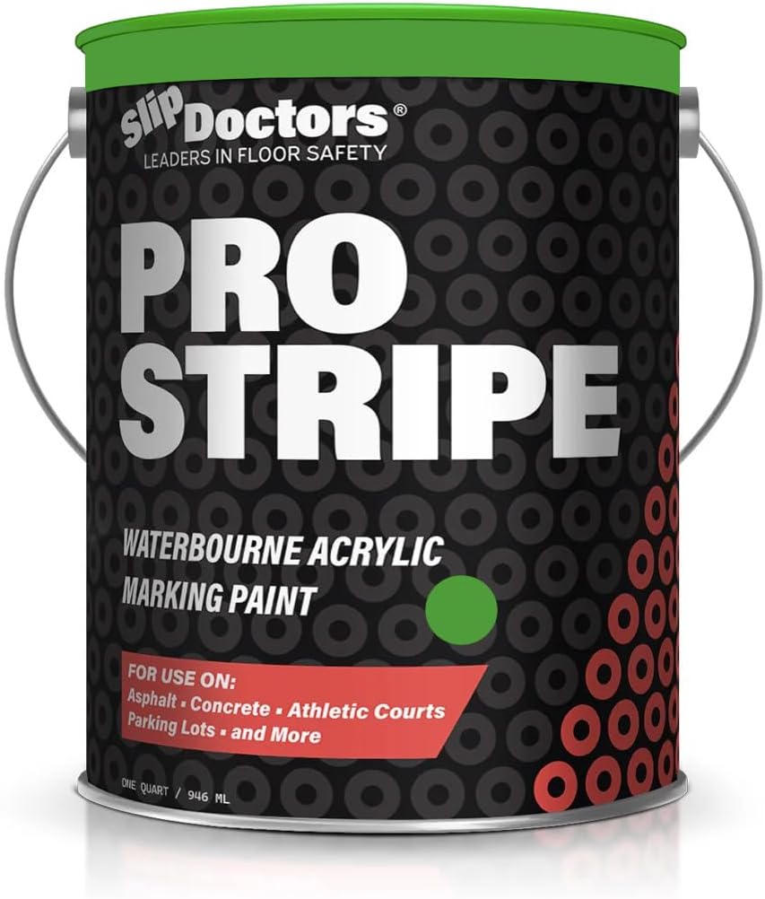Pro Stripe Line Marking Paint, For Courts, Parking Lots & Surface Restoration, (Safety Green, 1 Gallon)