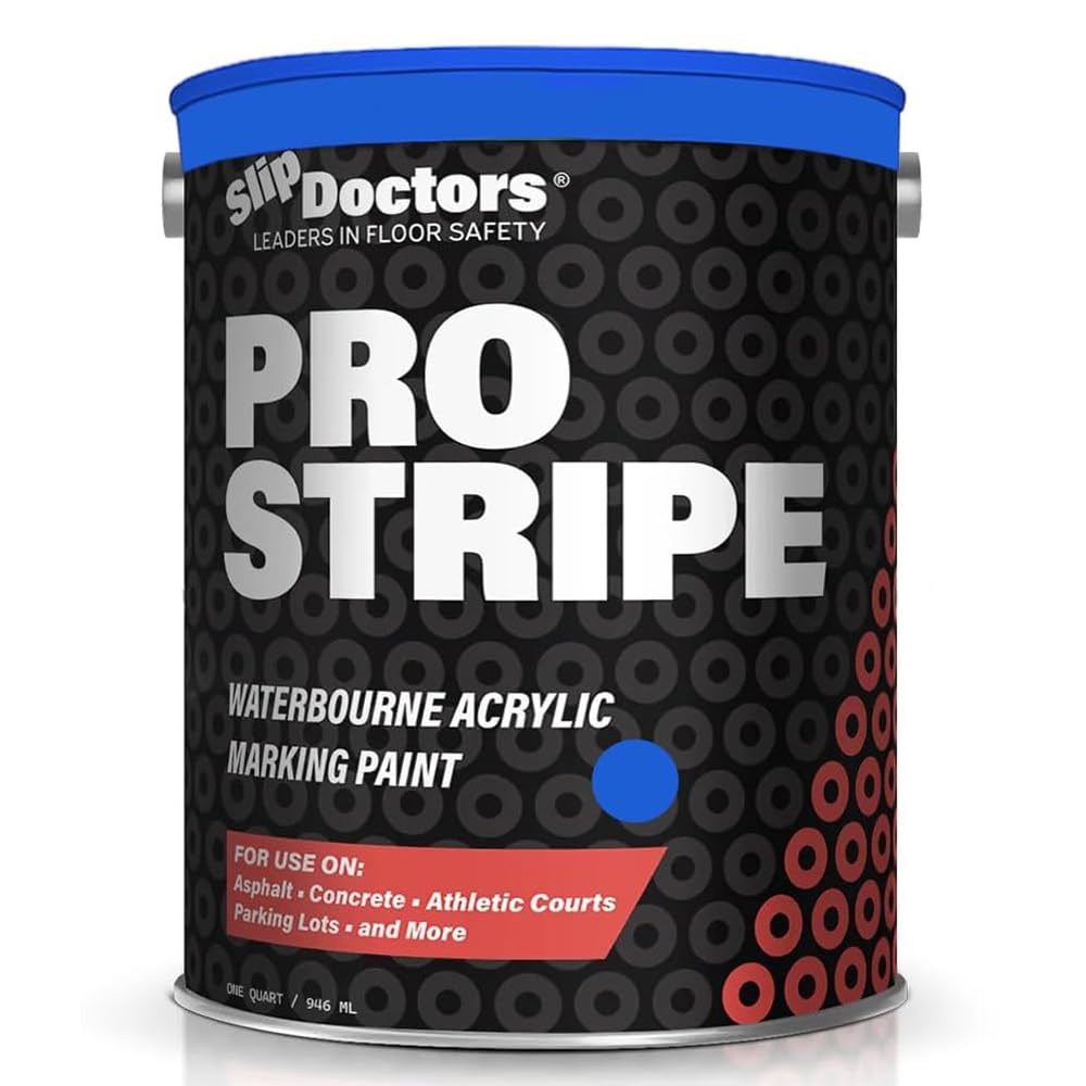 Pro Stripe Line Marking Paint, For Courts, Parking Lots & Surface Restoration, (Safety Blue, 1 Gallon)