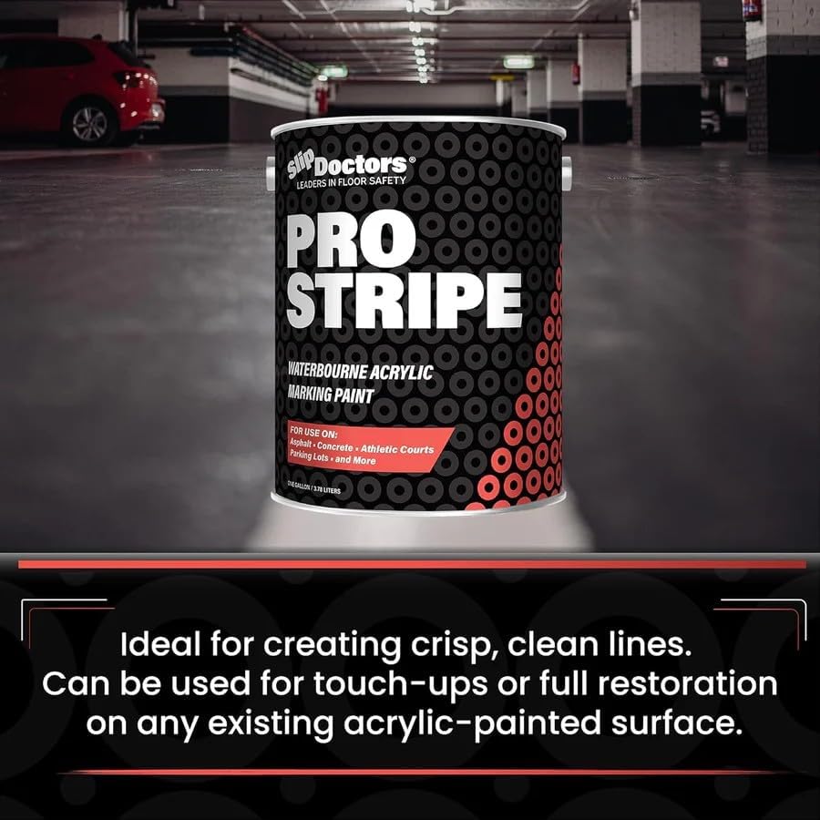 Pro Stripe Line Marking Paint, For Courts, Parking Lots & Surface Restoration, (Safety Blue, 1 Gallon)
