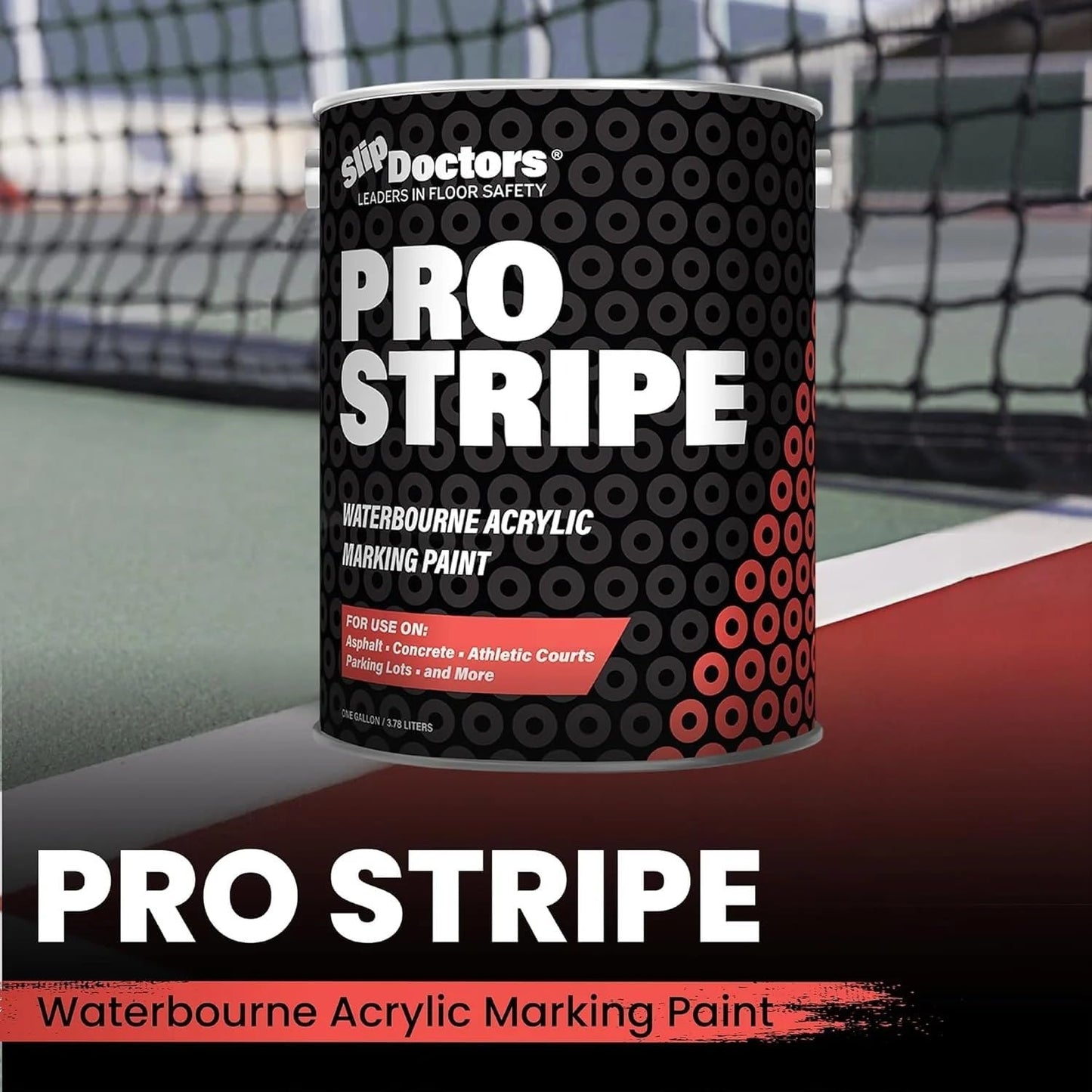 Pro Stripe Line Marking Paint, For Courts, Parking Lots & Surface Restoration, (Safety Blue, 1 Gallon)