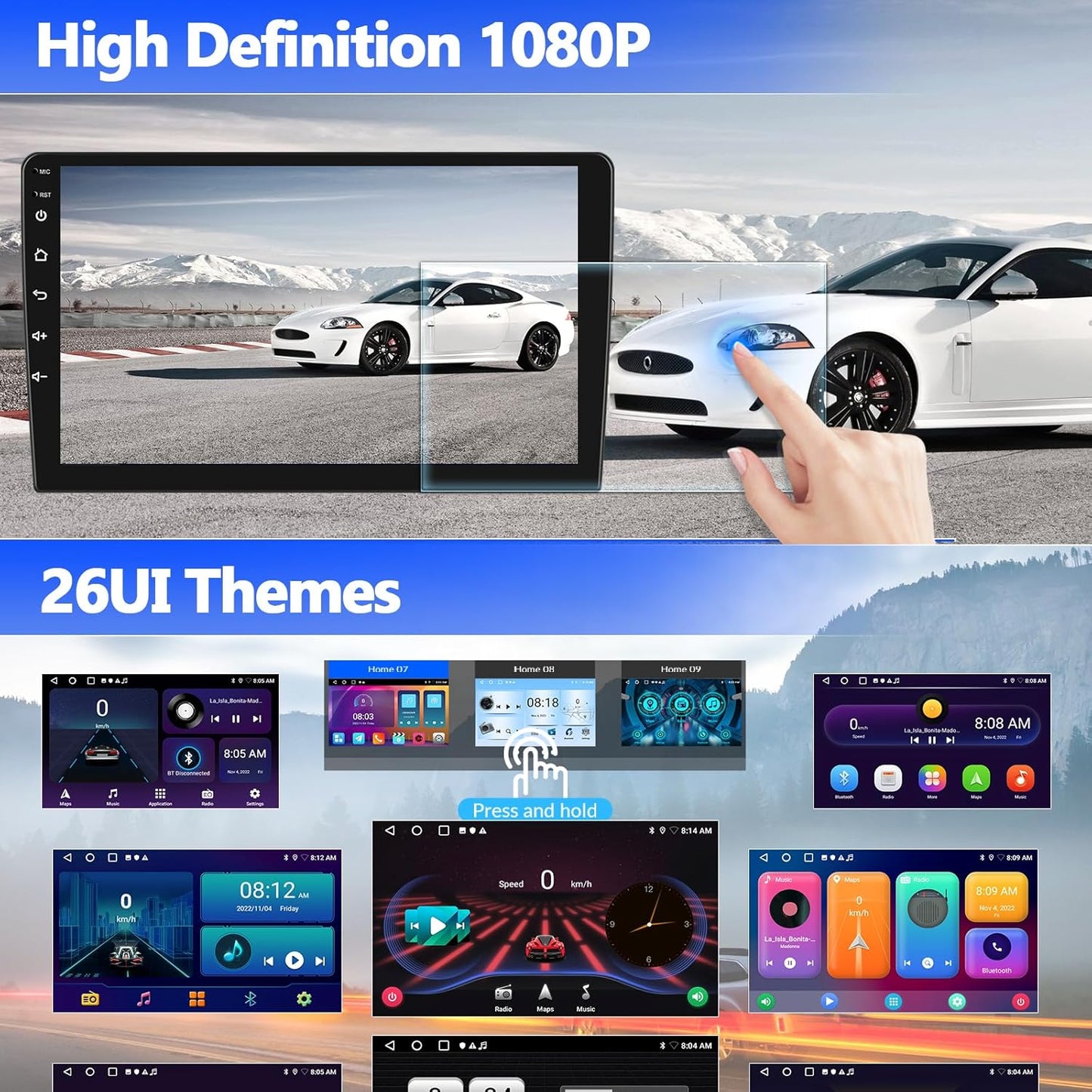 Android Car Stereo for Ford Fiesta 2009-2014 with Carplay Android, 9 inch Touchscreen, Backup Camera, GPS