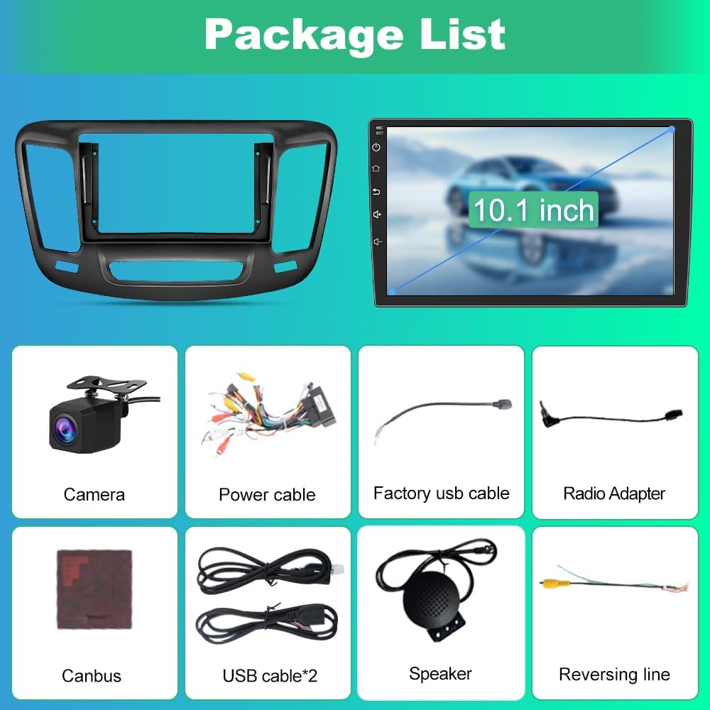 2+64GB Car Radio Stereo for Chrysler 200 200C 200S 2015-2017, with CarPlay Android, 9 inches