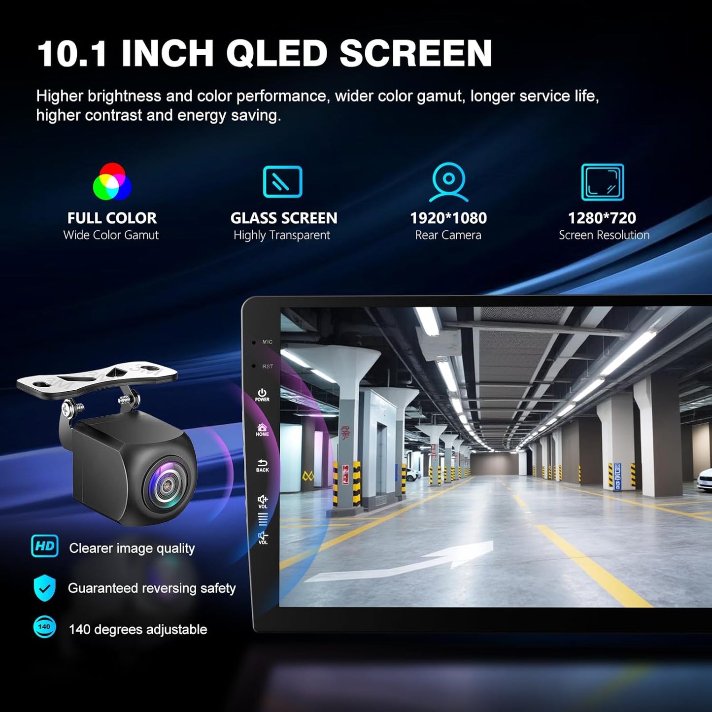 Car Radio Stereo for Toyota RAV4 2013-2018,10' Touchscreen, Wireless CarPlay & Android