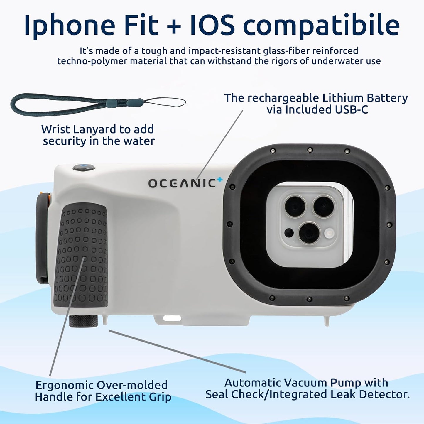 Phone Waterproof Case for Snorkeling & Diving,  Depth to 196ft &100h Run Time, Compatible with iOS 26