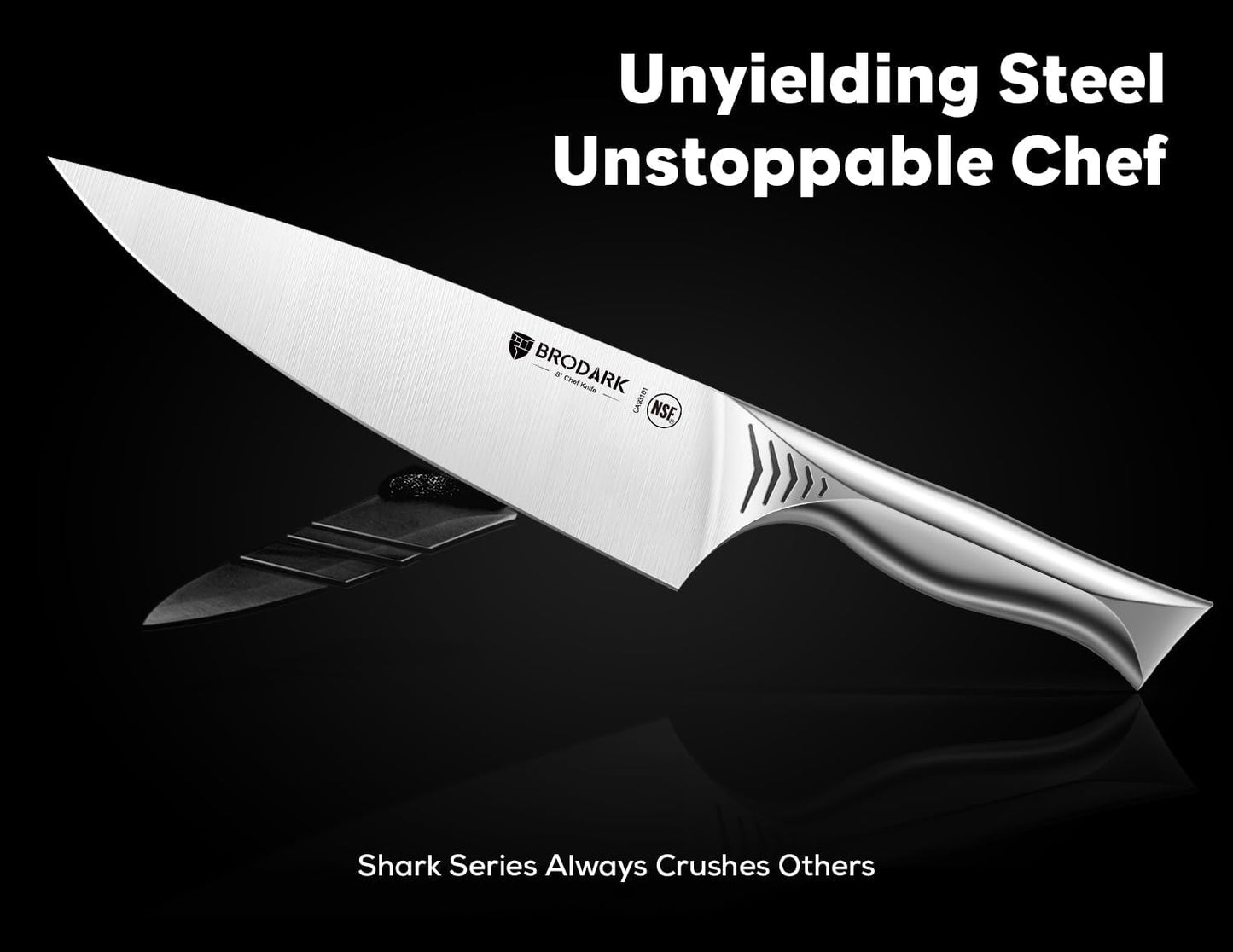 15-Piece Knife Block Set with Built-in Sharpener - High Carbon Stainless Steel