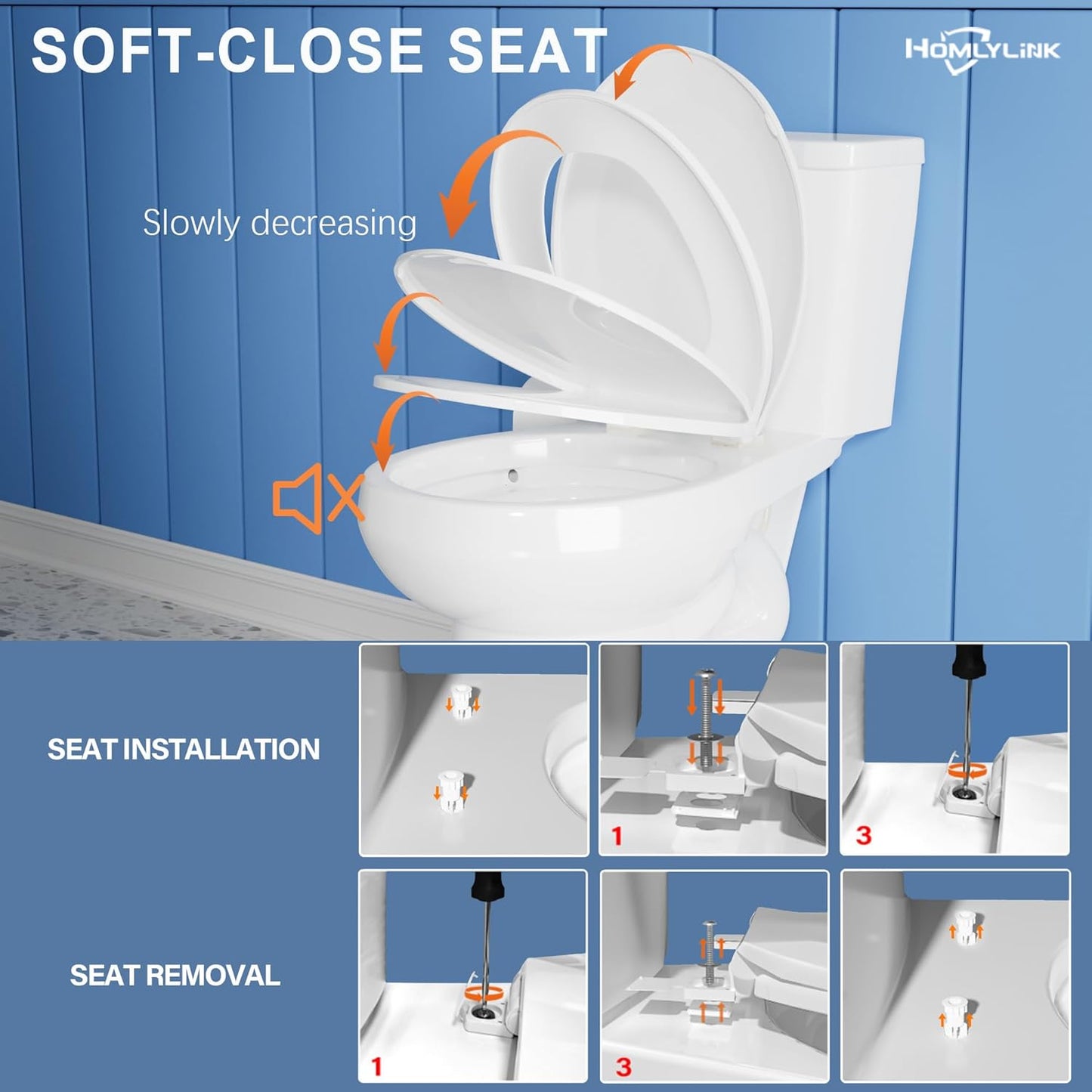 17 Inch Compact Tall Toilet for Seniors, Tornado Flush High Toilets,  Comfort Bowl Heigh 16.75', Seat Height 17.5'