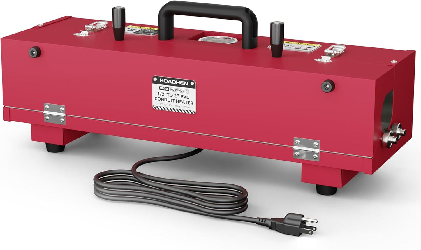 1/2' to 2' Electric PVC Heater for 24' Sections of PVC Pipe, with Temperature Dector,1200W Pipe Bender, 120V