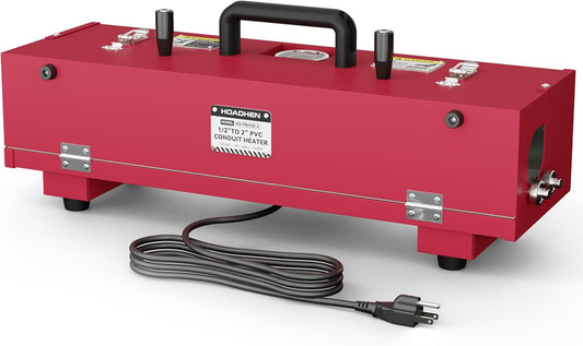 1/2' to 2' Electric PVC Heater for 24' Sections of PVC Pipe, with Temperature Dector,1200W Pipe Bender, 120V